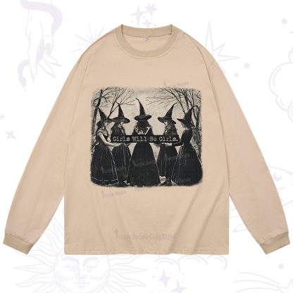 Purplehecate Girls Will Be Girls Witch Long Sleeve T-Shirt