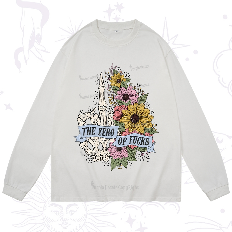 Purplehecate The Zero Of Fucks Long Sleeve T-Shirt