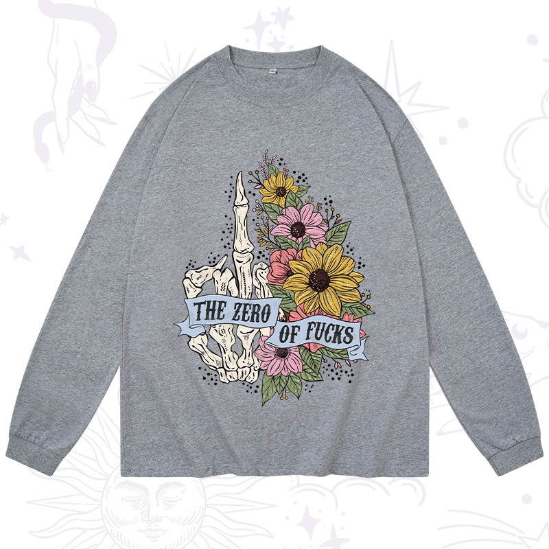 Purplehecate The Zero Of Fucks Long Sleeve T-Shirt