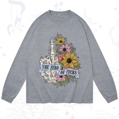 Purplehecate The Zero Of Fucks Long Sleeve T-Shirt