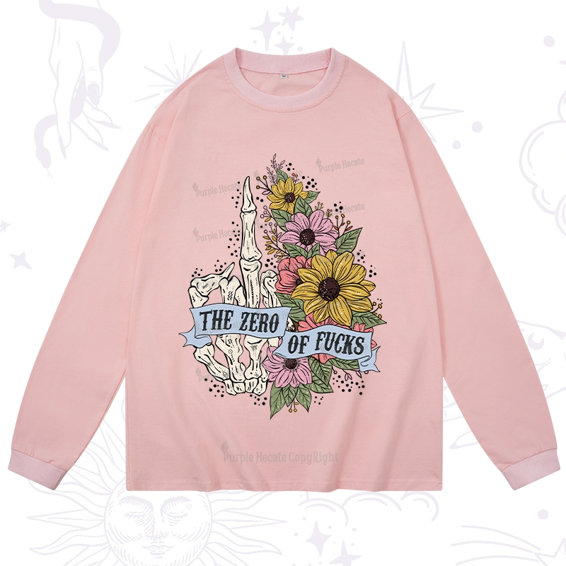 Purplehecate The Zero Of Fucks Long Sleeve T-Shirt