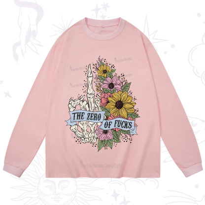 Purplehecate The Zero Of Fucks Long Sleeve T-Shirt