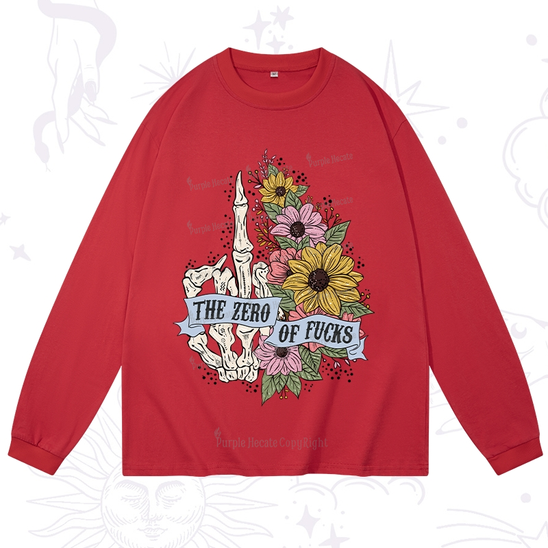 Purplehecate The Zero Of Fucks Long Sleeve T-Shirt