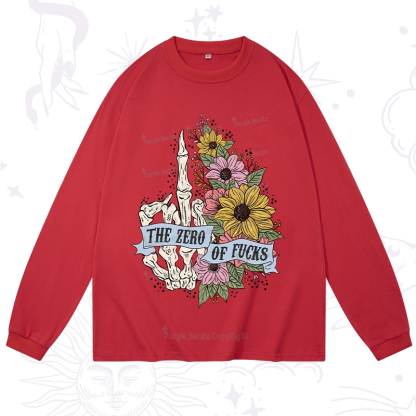 Purplehecate The Zero Of Fucks Long Sleeve T-Shirt