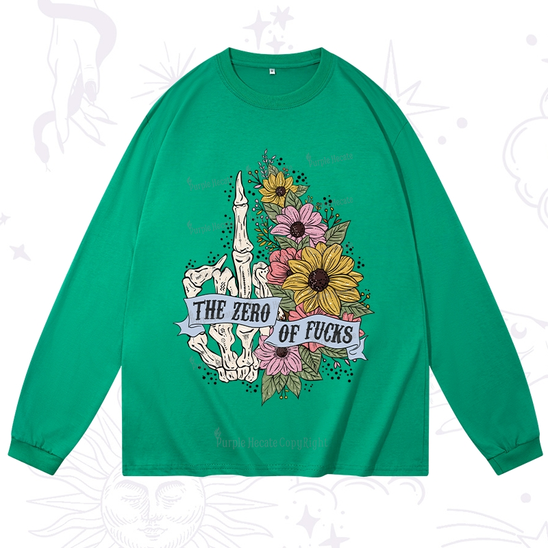 Purplehecate The Zero Of Fucks Long Sleeve T-Shirt