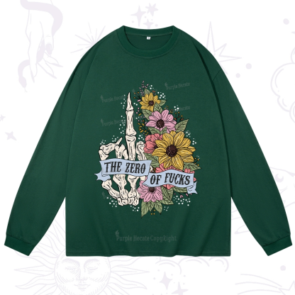 Purplehecate The Zero Of Fucks Long Sleeve T-Shirt