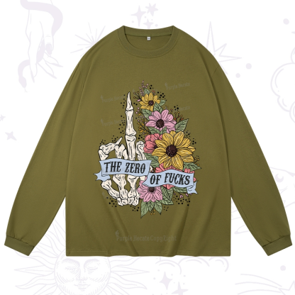 Purplehecate The Zero Of Fucks Long Sleeve T-Shirt