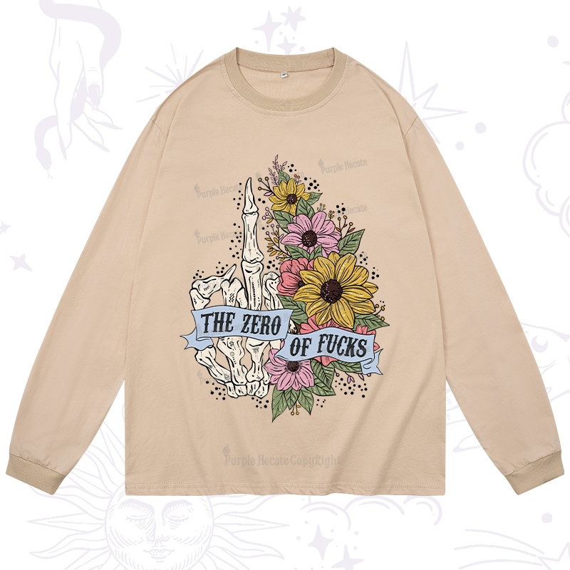 Purplehecate The Zero Of Fucks Long Sleeve T-Shirt