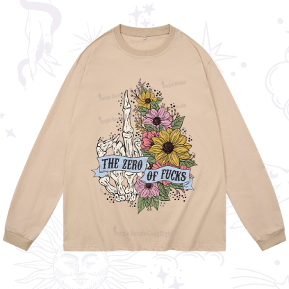 Purplehecate The Zero Of Fucks Long Sleeve T-Shirt