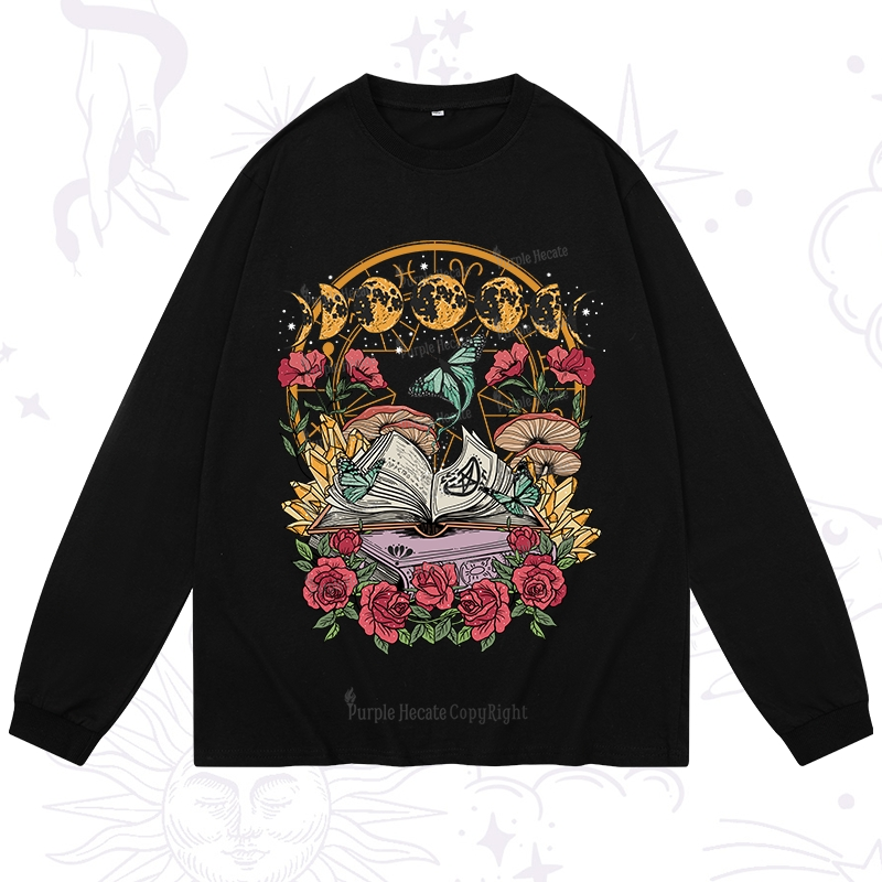 Purplehecate Witchy Book Long Sleeve T-Shirt