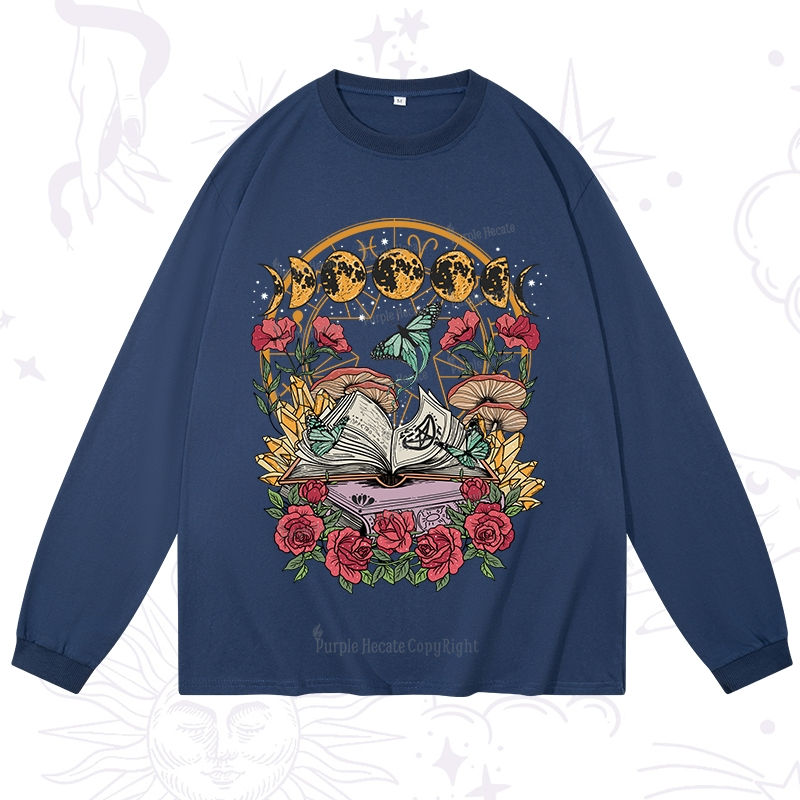 Purplehecate Witchy Book Long Sleeve T-Shirt