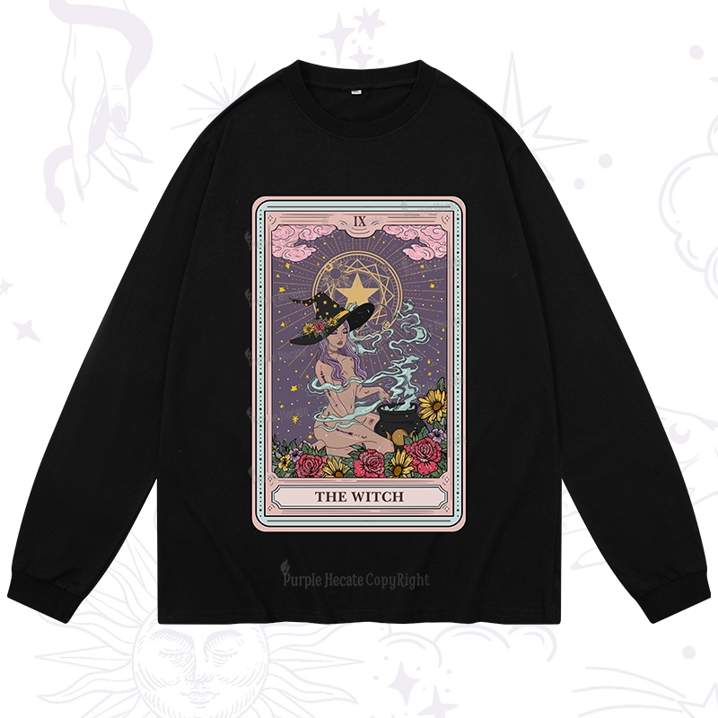 Purplehecate The Witch Tarot Long Sleeve T-Shirt