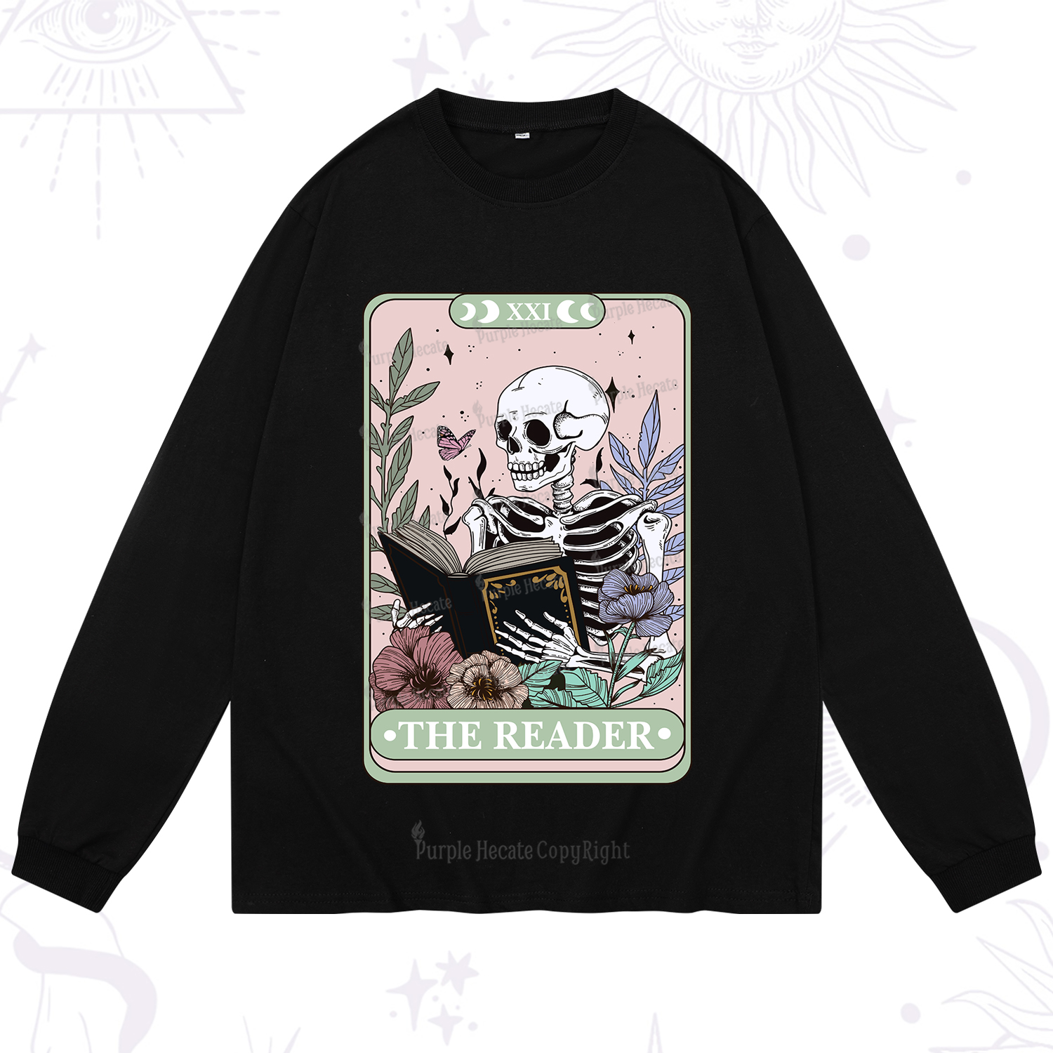 Purplehecate The Reader's Tarot Long Sleeve T-Shirt
