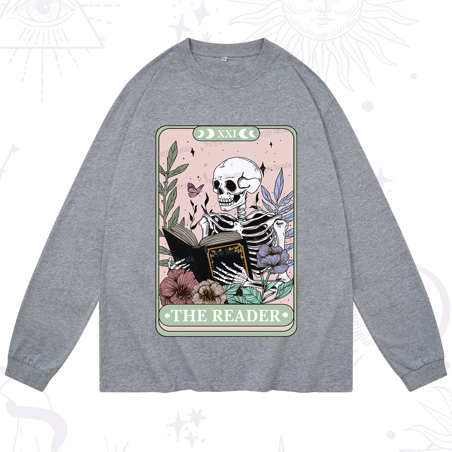 Purplehecate The Reader's Tarot Long Sleeve T-Shirt