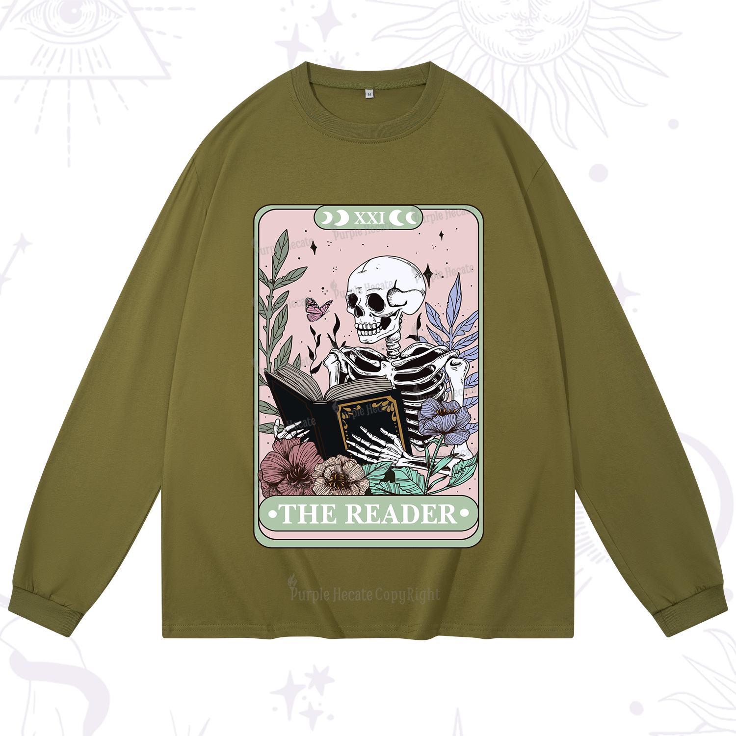 Purplehecate The Reader's Tarot Long Sleeve T-Shirt