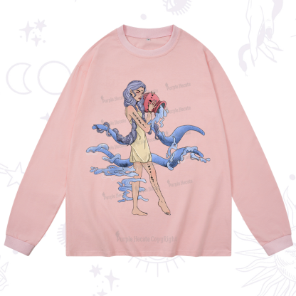 Purplehecate Aquarius In Astrology Zodiac Long Sleeve T-Shirt