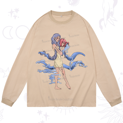 Purplehecate Aquarius In Astrology Zodiac Long Sleeve T-Shirt