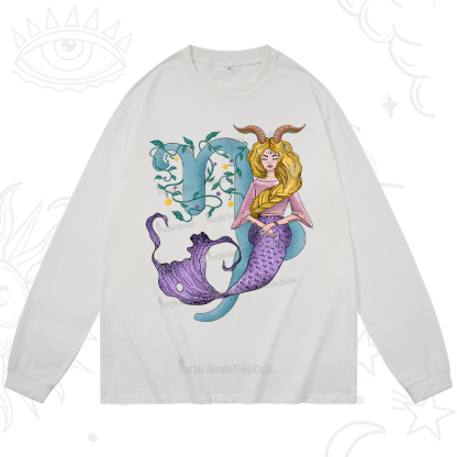 Purplehecate Capricorn In Astrology Zodiac Long Sleeve T-Shirt