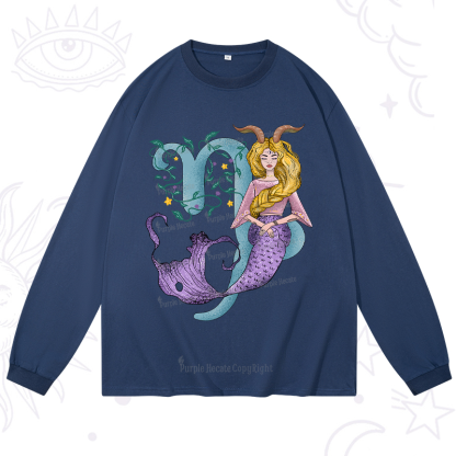 Purplehecate Capricorn In Astrology Zodiac Long Sleeve T-Shirt
