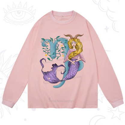 Purplehecate Capricorn In Astrology Zodiac Long Sleeve T-Shirt