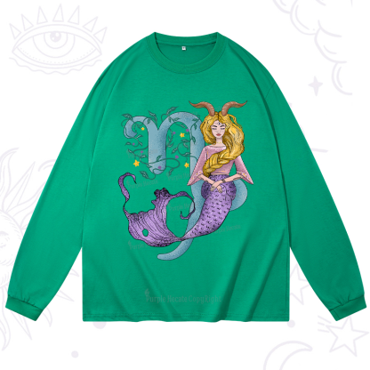 Purplehecate Capricorn In Astrology Zodiac Long Sleeve T-Shirt