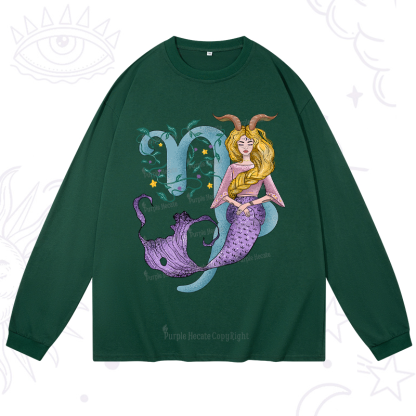 Purplehecate Capricorn In Astrology Zodiac Long Sleeve T-Shirt