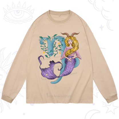Purplehecate Capricorn In Astrology Zodiac Long Sleeve T-Shirt