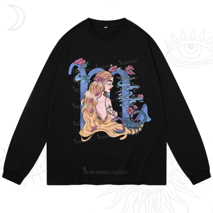 Purplehecate Scorpio In Astrology Zodiac Long Sleeve T-Shirt