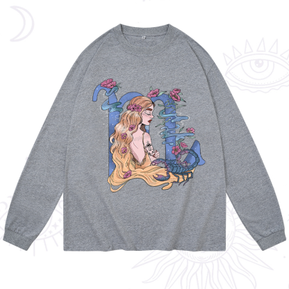 Purplehecate Scorpio In Astrology Zodiac Long Sleeve T-Shirt
