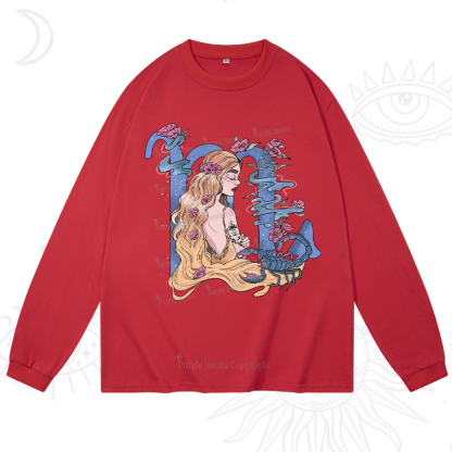 Purplehecate Scorpio In Astrology Zodiac Long Sleeve T-Shirt