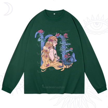 Purplehecate Scorpio In Astrology Zodiac Long Sleeve T-Shirt