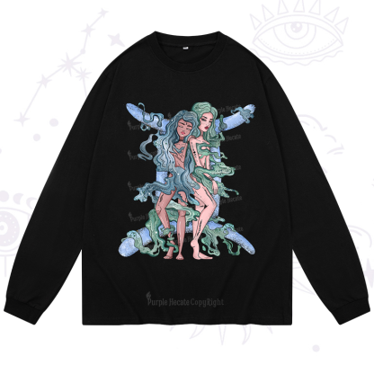 Purplehecate Gemini In Astrology Zodiac Long Sleeve T-Shirt