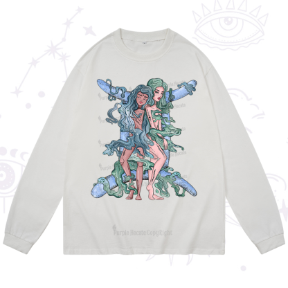 Purplehecate Gemini In Astrology Zodiac Long Sleeve T-Shirt