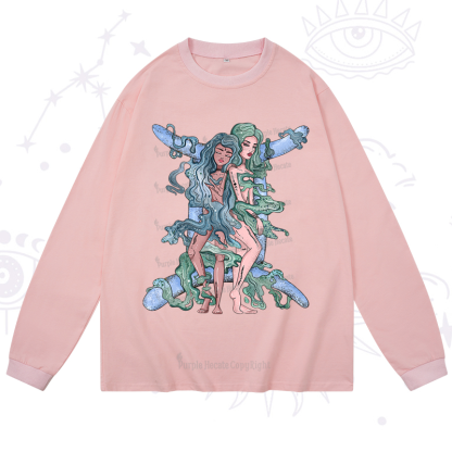 Purplehecate Gemini In Astrology Zodiac Long Sleeve T-Shirt
