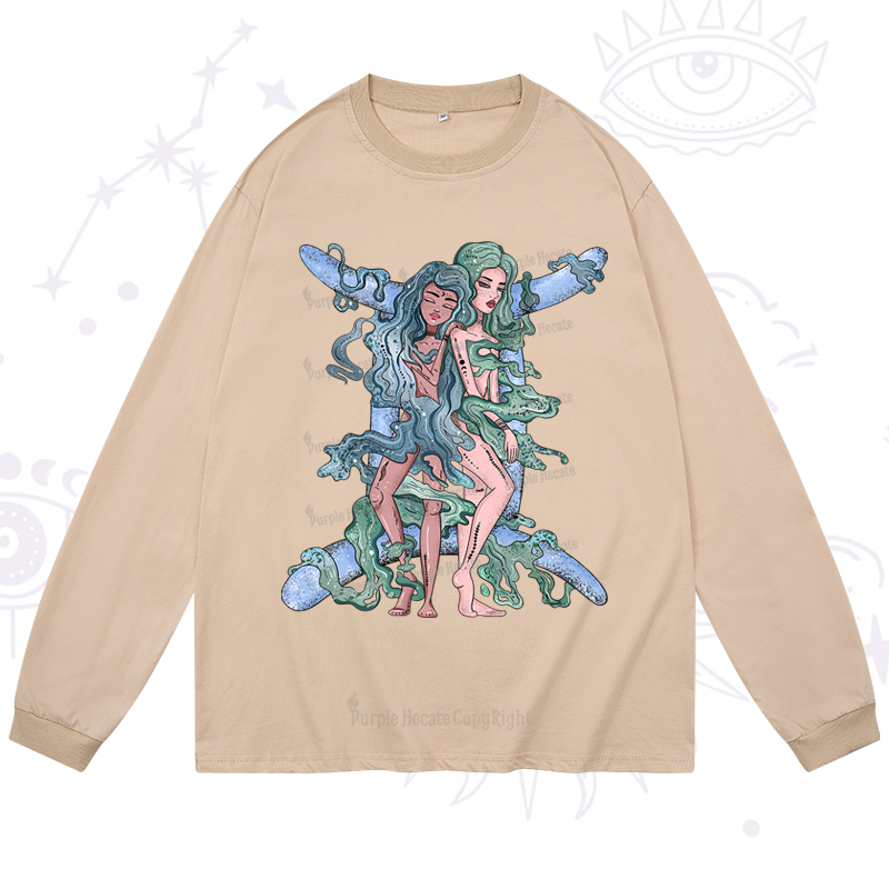 Purplehecate Gemini In Astrology Zodiac Long Sleeve T-Shirt