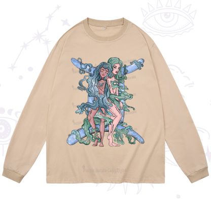 Purplehecate Gemini In Astrology Zodiac Long Sleeve T-Shirt