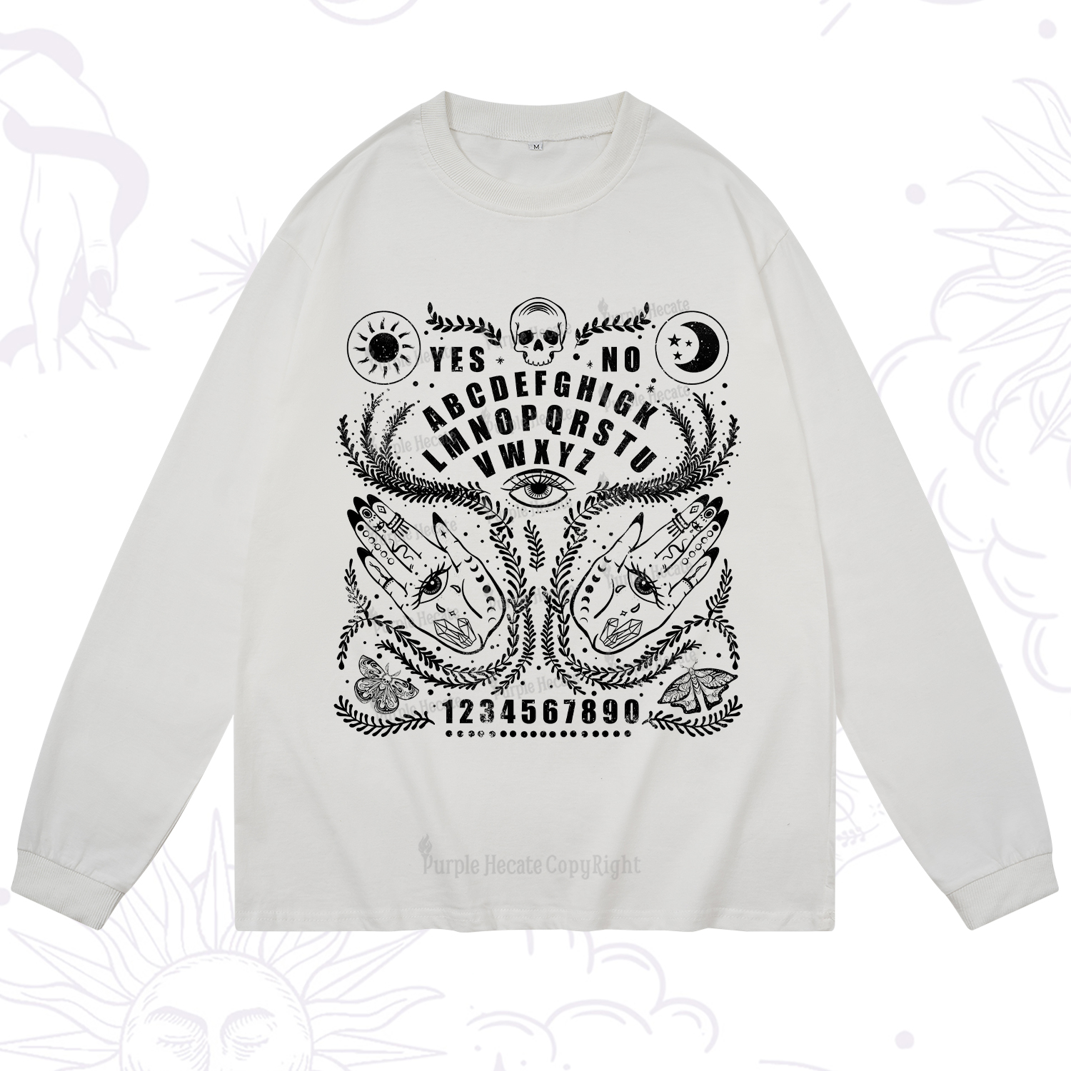 Purplehecate Ouija Spirit Board Long Sleeve T-Shirt
