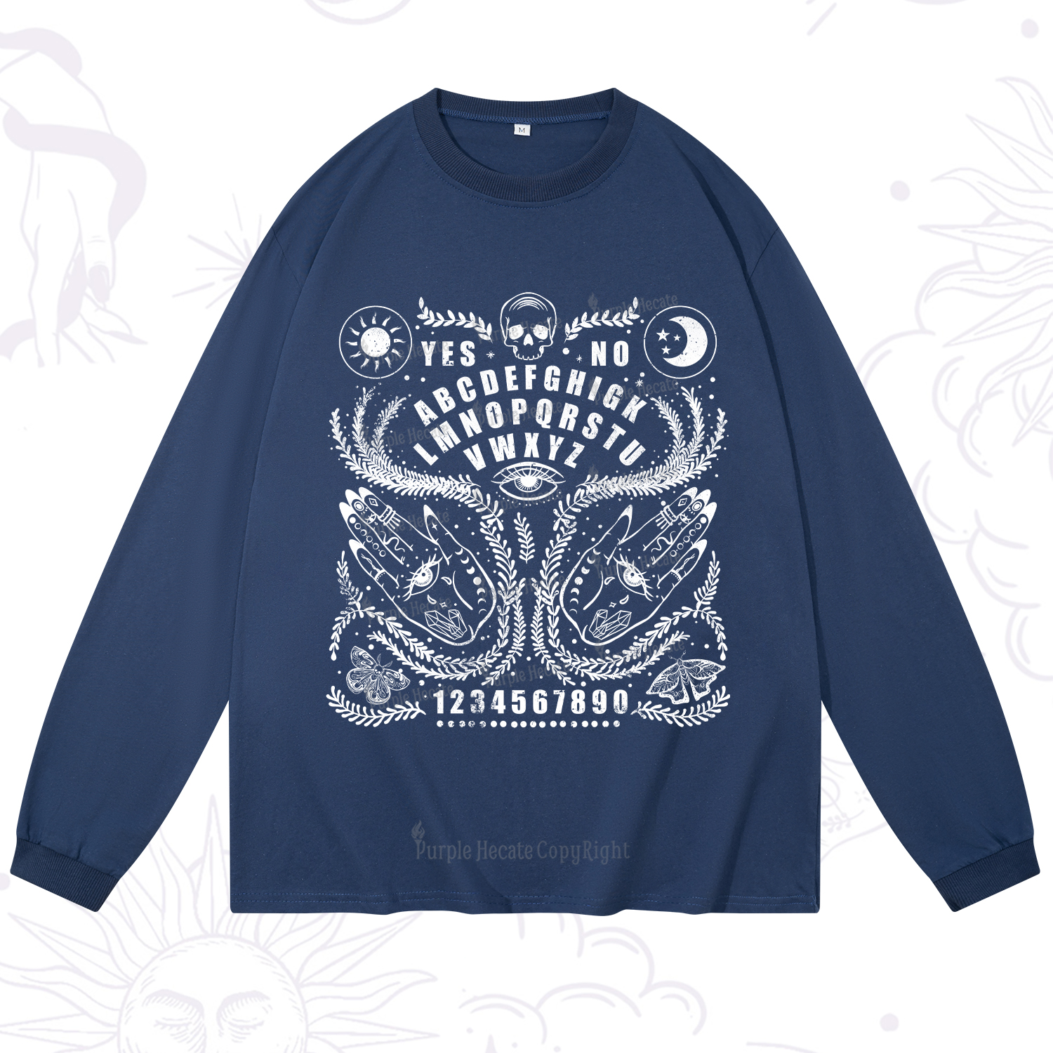 Purplehecate Ouija Spirit Board Long Sleeve T-Shirt