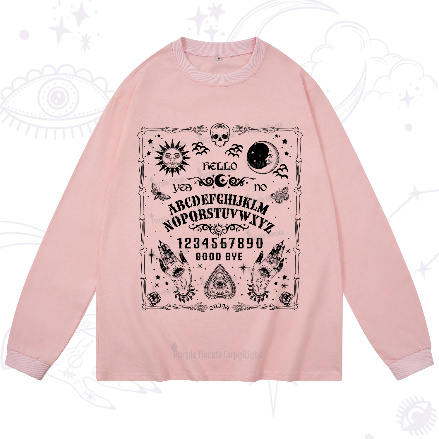 Purplehecate Ouija Spirit Board Long Sleeve T-Shirt