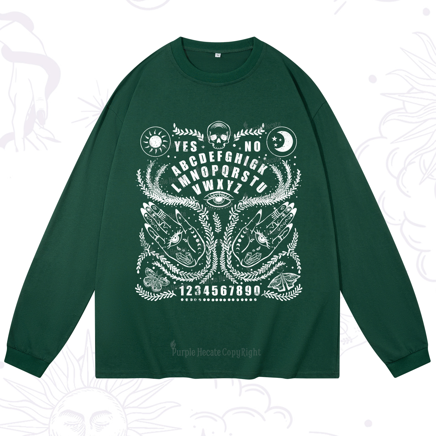 Purplehecate Ouija Spirit Board Long Sleeve T-Shirt