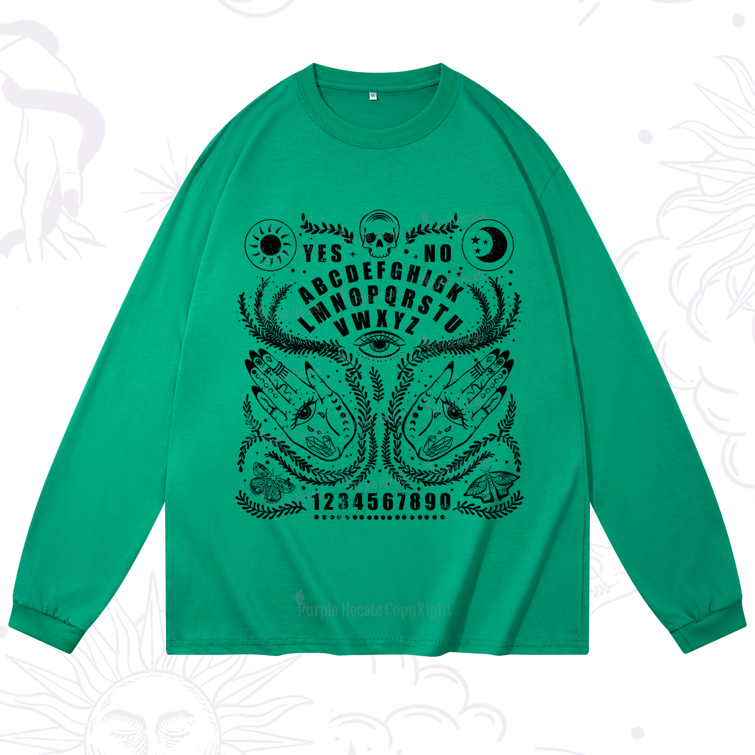 Purplehecate Ouija Spirit Board Long Sleeve T-Shirt