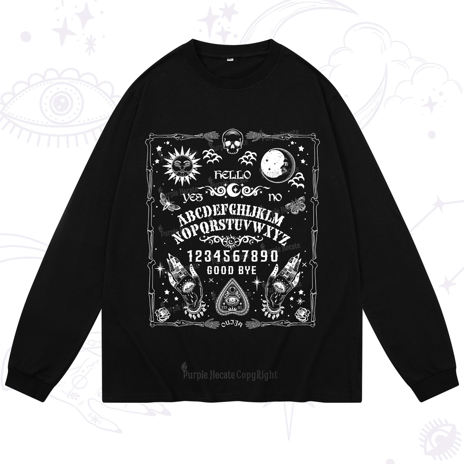 Purplehecate Ouija Board Long Sleeve T-Shirt