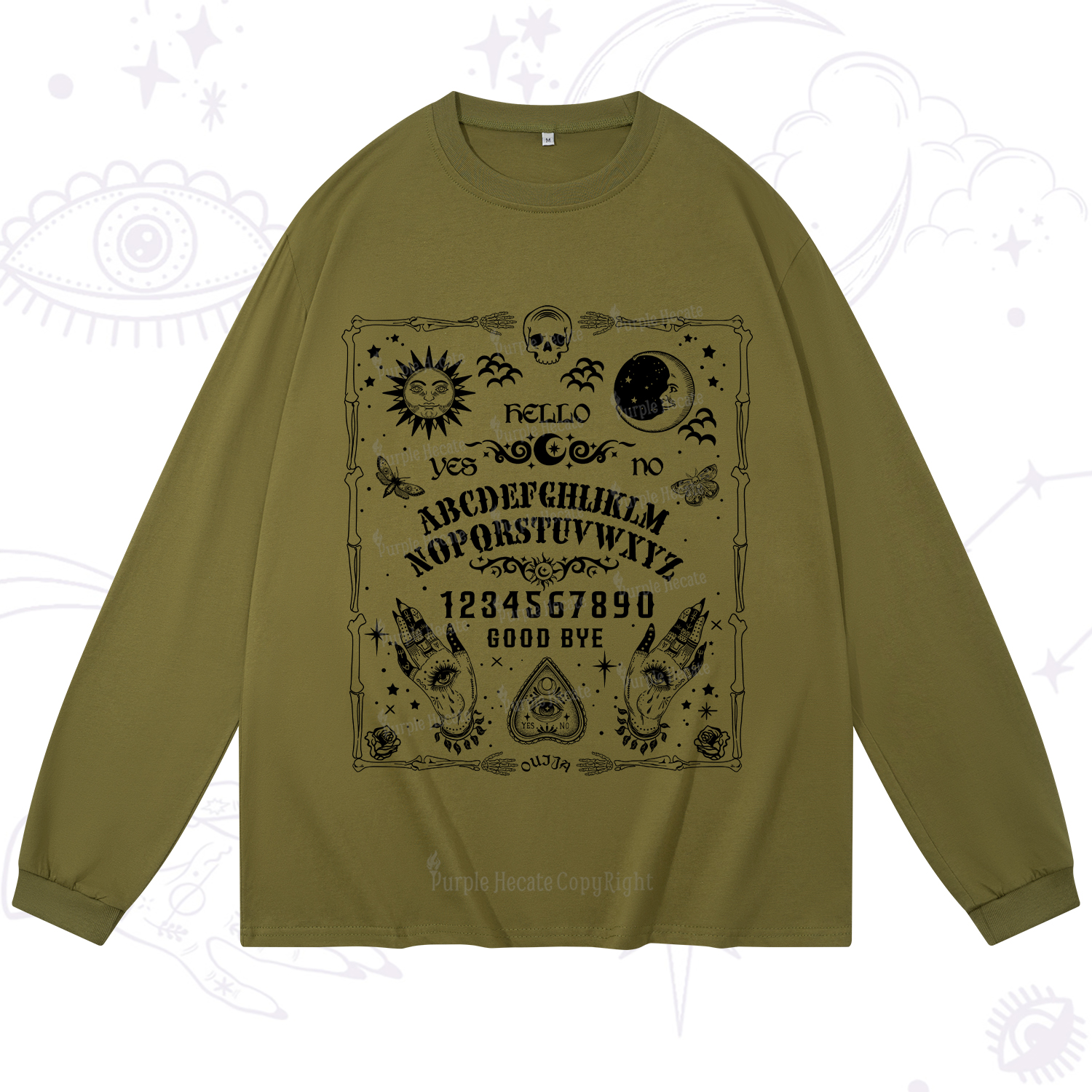 Purplehecate Ouija Board Long Sleeve T-Shirt