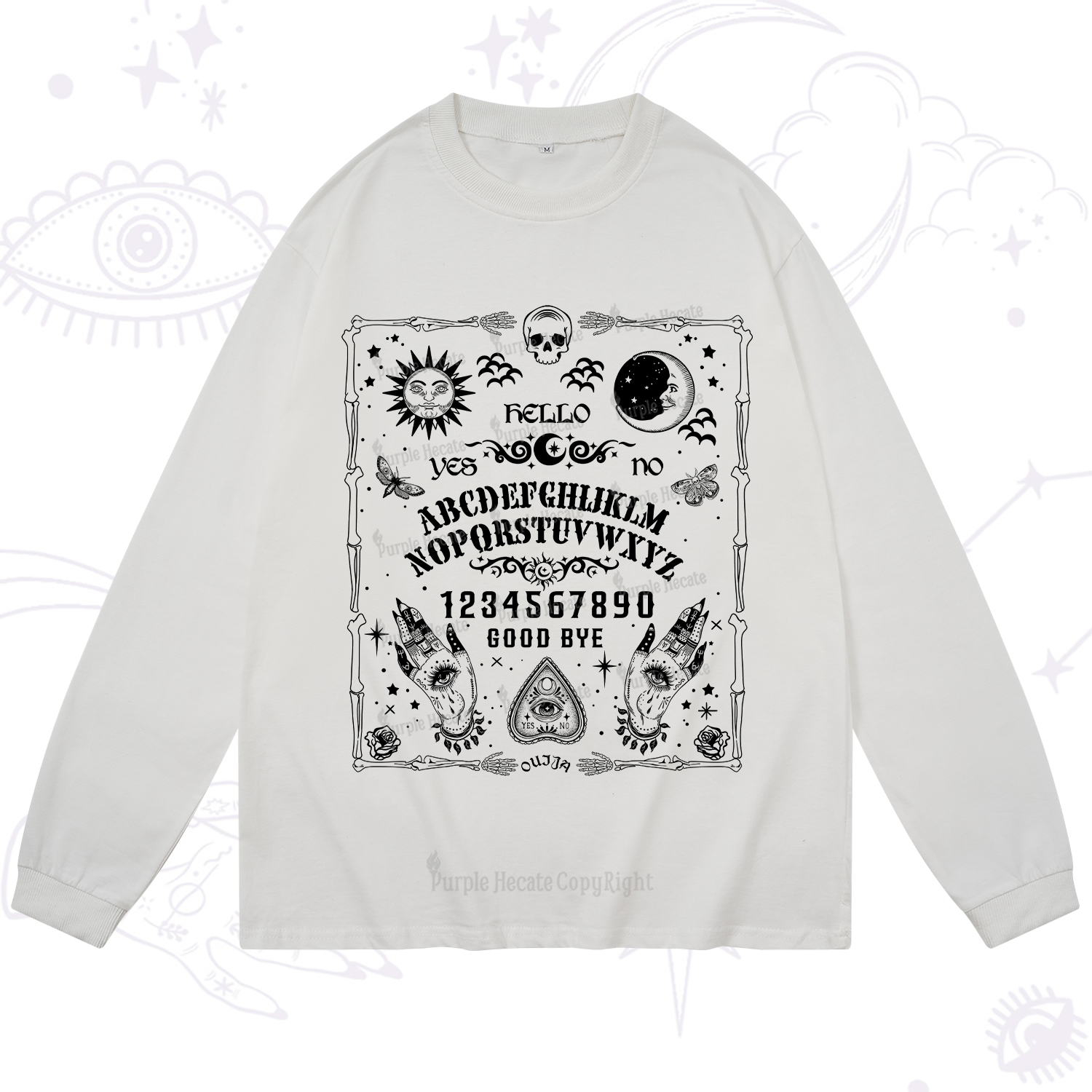 Purplehecate Ouija Board Long Sleeve T-Shirt