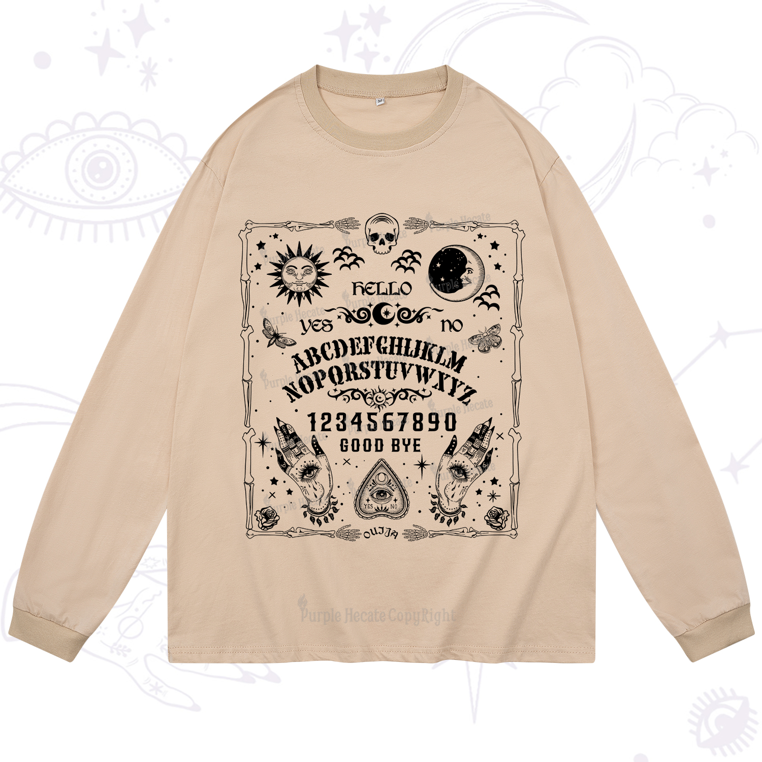 Purplehecate Ouija Board Long Sleeve T-Shirt