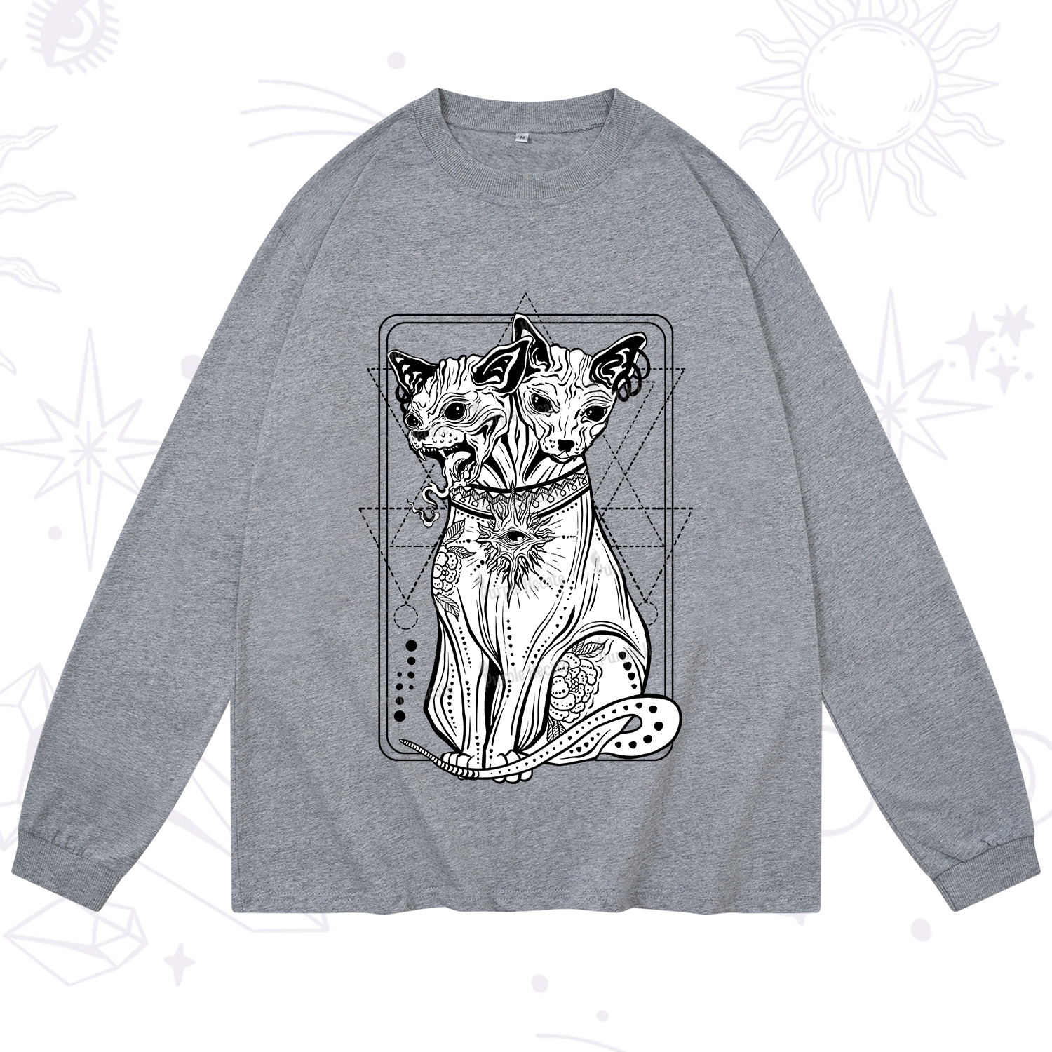 Purplehecate The Cat Goddess Bastet Long Sleeve T-Shirt