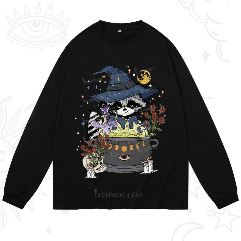Purplehecate Alchemy Journey of the Raccoon Long Sleeve T-Shirt