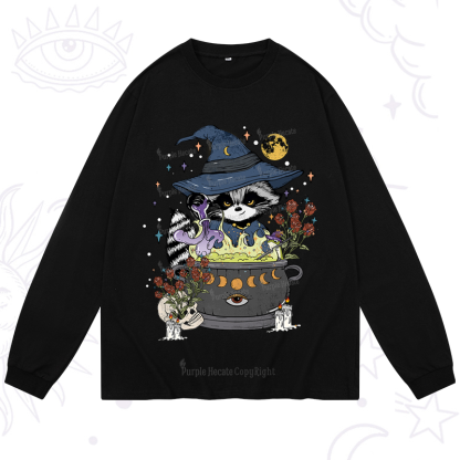 Purplehecate Alchemy Journey of the Raccoon Long Sleeve T-Shirt