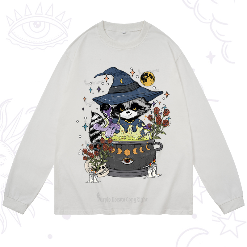 Purplehecate Alchemy Journey of the Raccoon Long Sleeve T-Shirt