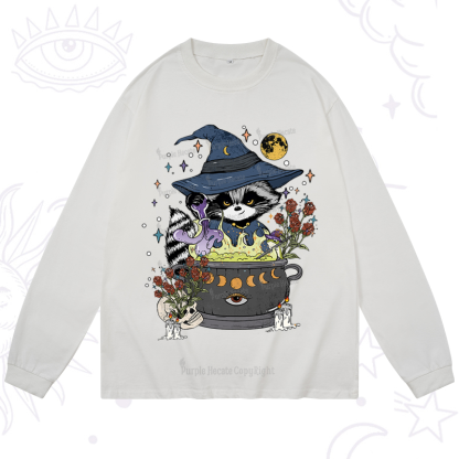 Purplehecate Alchemy Journey of the Raccoon Long Sleeve T-Shirt